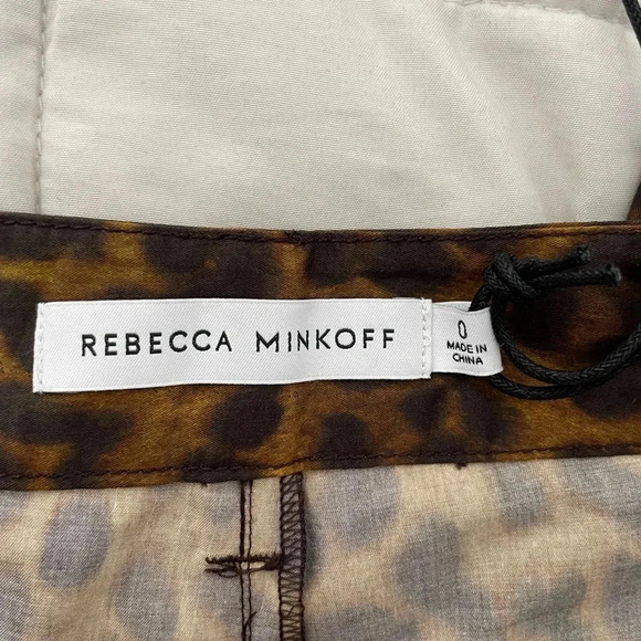 Rebecca Minkoff leopard high waisted cotton Sandra pant - Picture 7 of 12